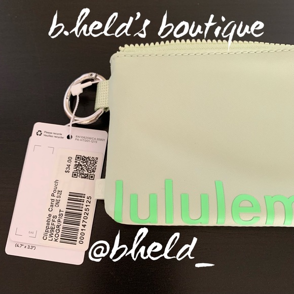 lululemon Clippable Card Pouch Wallet in Kohlrabi Green/Pistachio OS New NWT - Picture 13 of 14
